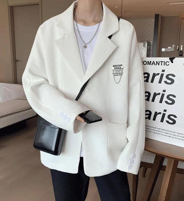 HEARUJOY  -  Party Men's Suit Jackets Oversize Plus Big Size Male Blazer Coat Single Breasted Clothing Fashion 2024 Elegant Premium