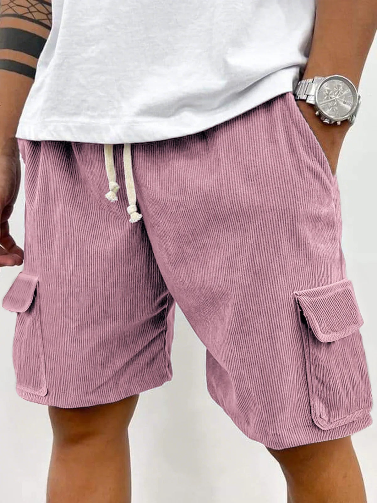 HEARUJOY  -  New Men's Summer Casual Shorts, Beach Vacation Workwear, Large-pocket Loose Shorts