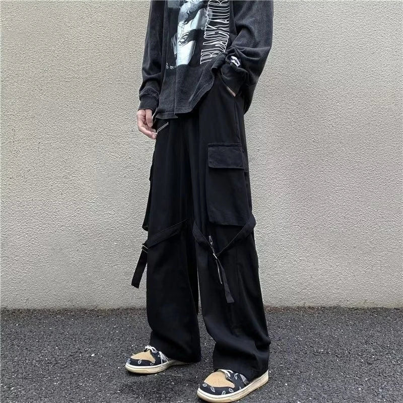 HEARUJOY  -  Multi Pocket Baggy Trousers Man Spring Summer High Quality Street Luxury Harajuku Techwear Cheapest Straight Cargo Pants for Men