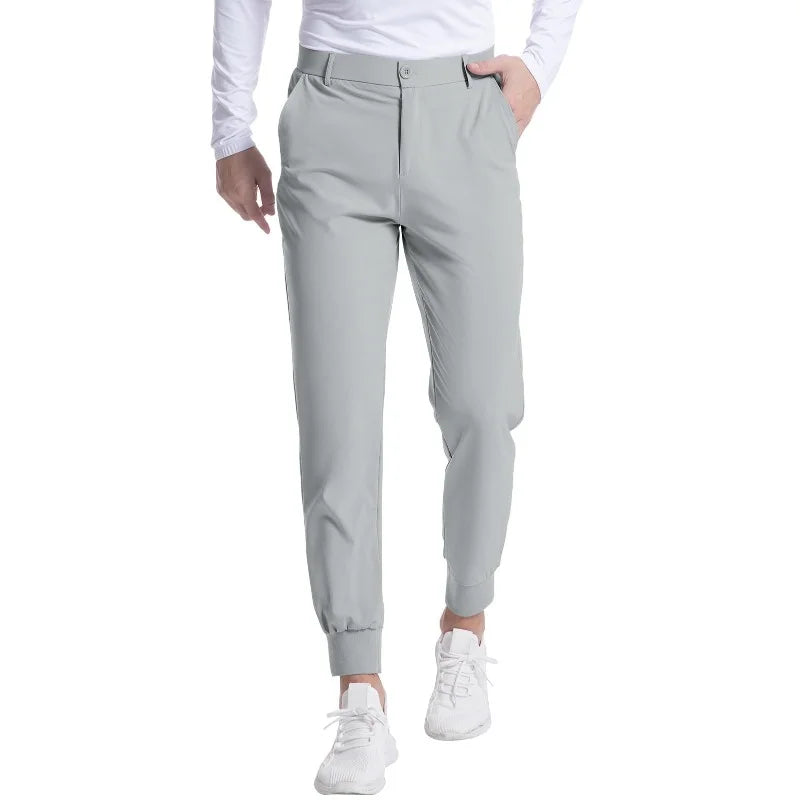 HEARUJOY  -  Men's Youth Elastic Golf Jogging Slim Pants Leisure Four Seasons High-grade Sense of Business Casual Pants