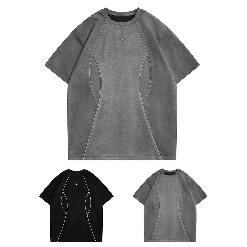 HEARUJOY  -  Casual Wear Everyday Outfits Gray Mens Casual Top Daily Wear T-shirt For Men Slight Stretch All Season Wear Brand New Item