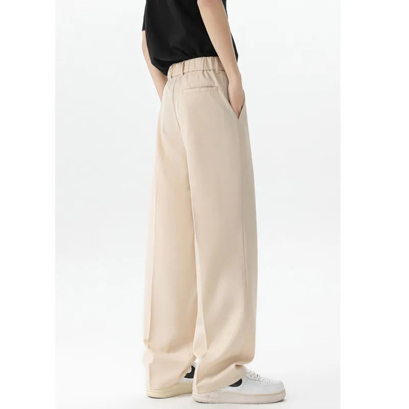 HEARUJOY  -  Spring/Summer Men's Lounge Suit Pants - Loose Fit Drape Fabric Business Casual Trousers Man Clothing Plus Size 6XL 7XL 8XL