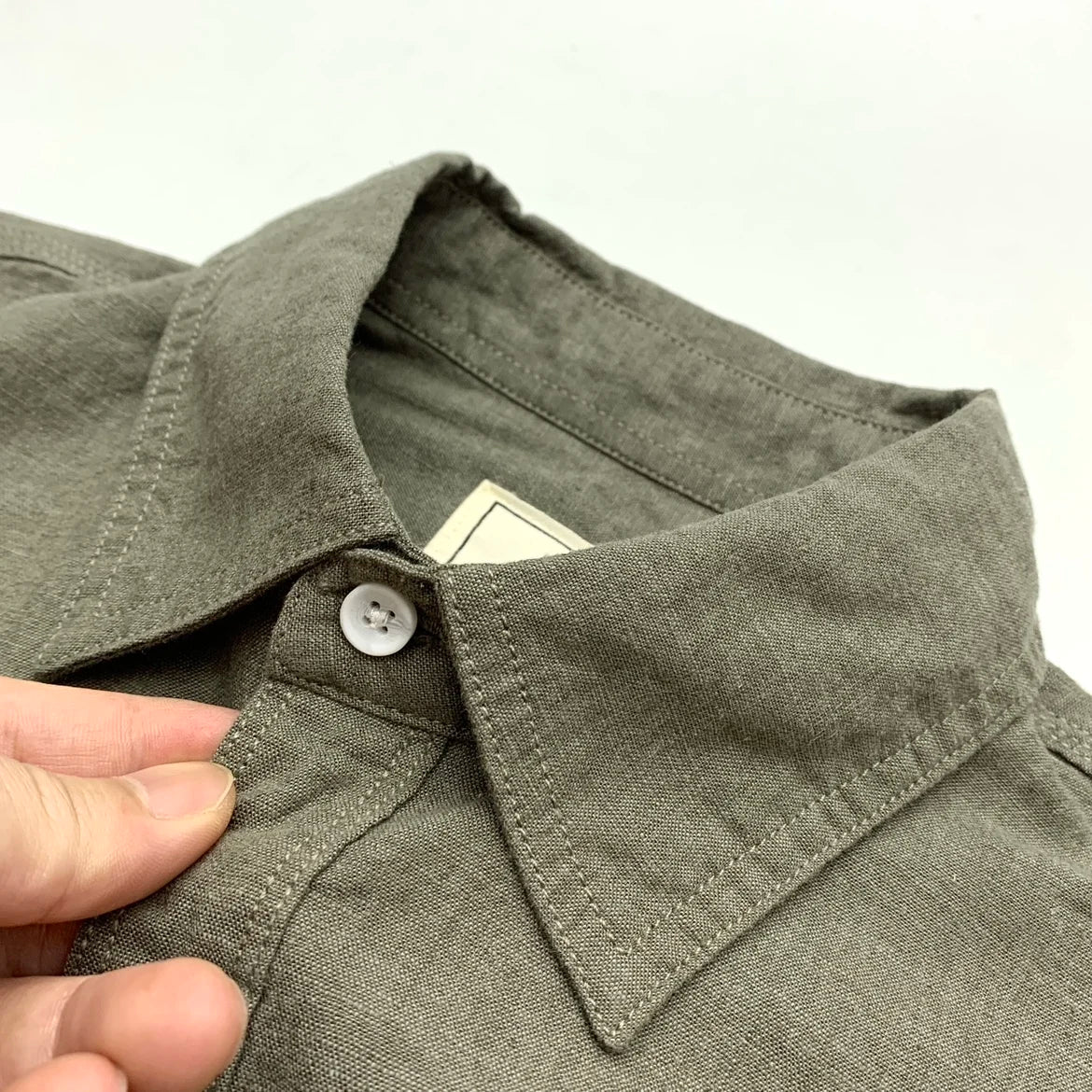 HEARUJOY  -  Summer Men's Cotton Linen Shirts With Chest Pocket Sold Color Harajuku Blend Simple Long Sleeved Loose Oversized Casual Shirt