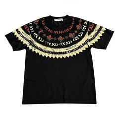 HEARUJOY  -  Korean Style Fashion Printed Spring Summer Niche Short-sleeved T-shirt Black Loose Men Round Neck Light Luxury Short-sleeved