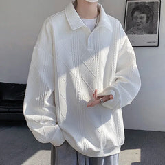 HEARUJOY  -  Spring Lapel Hoodie Men Fashion Casual Pullover Sweatshirt Men Streetwear Korean Loose Casual Hoodie Men Oversized Hoody M-3XL
