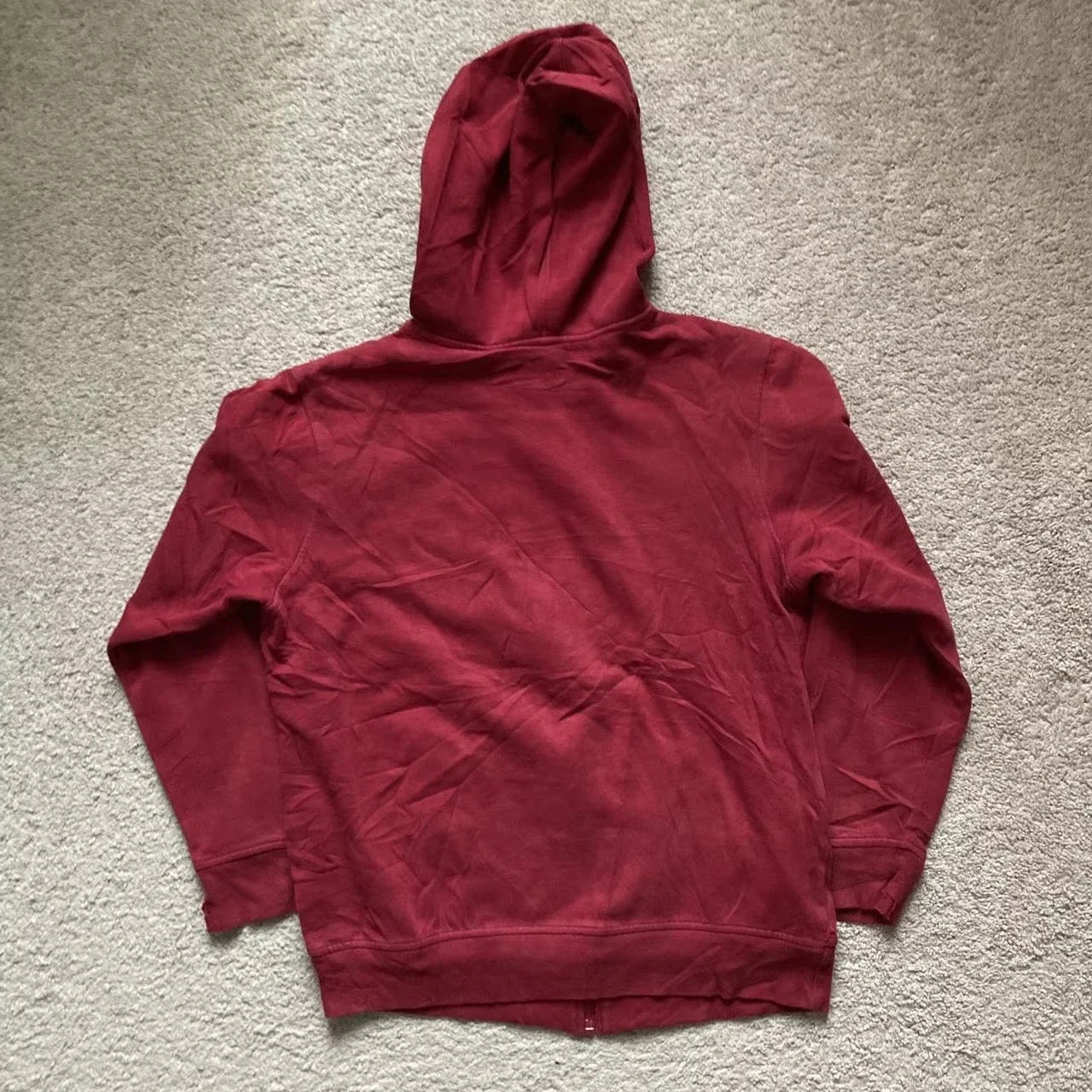 Hearujoy Y2K New Red Zipper Hoodie Retro Gothic Printed Pattern Hoodie High Street Hip-Hop Trend Sweatshirt Men's Women's Loose Hoodies