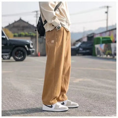 HEARUJOY  -  American high street workwear men spring and autumn new thin retro casual loose straight pants