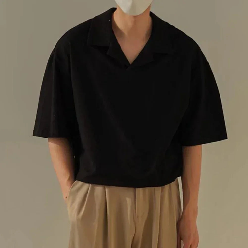 HEARUJOY  -  2XL V Neck Short Sleeve Fashion Casual Short Sleeve Slight Stretch Fabric Summer Fashion Style Vacation Suitable