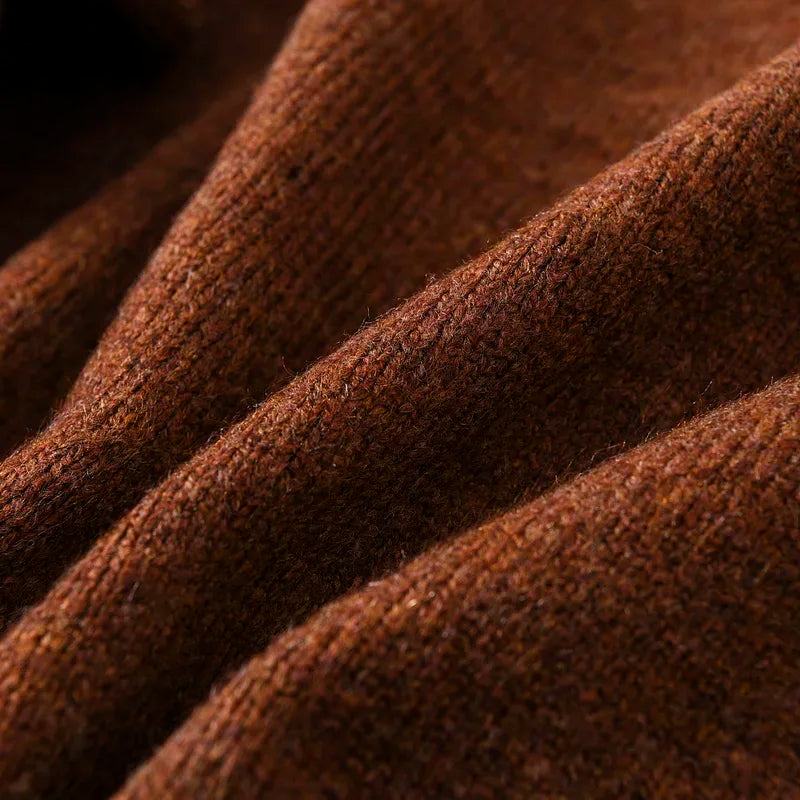 HEARUJOY  -  Men's Thickened Wool V-Neck Cardigan - Winter Warm Minimalist Knit Sweater Layering Top (Trendy) Autumn Winter