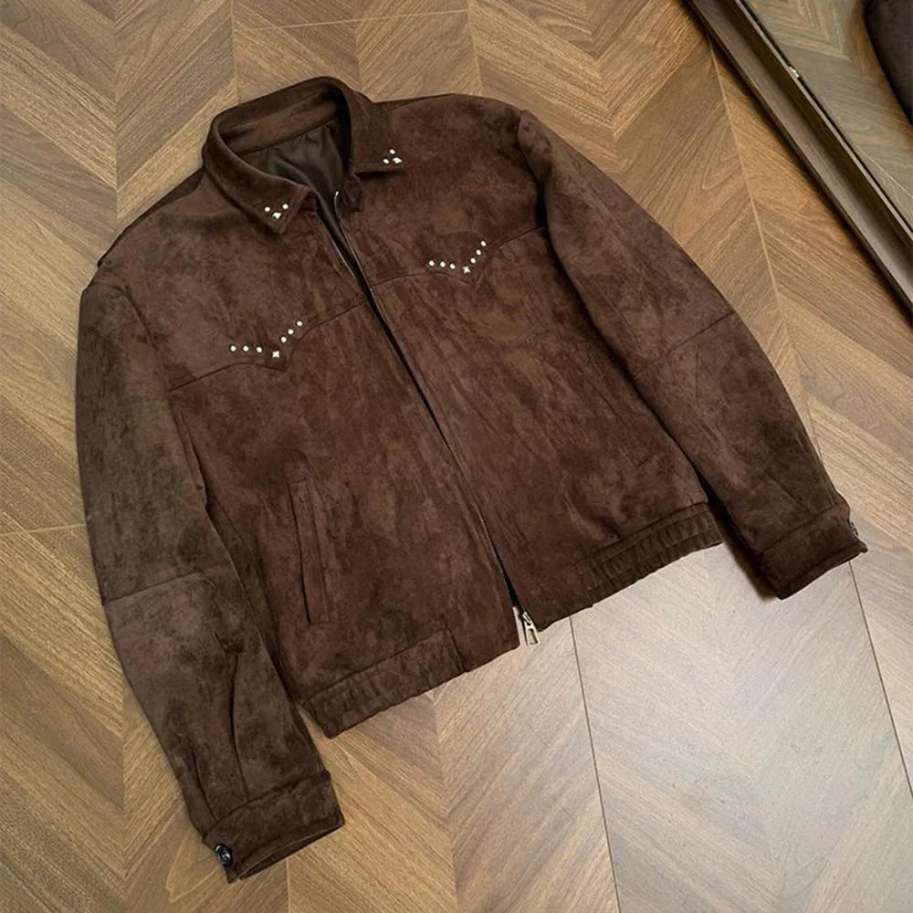 HEARUJOY  -  Autumn New Men's Solid Color Short Flight Jacket American Retro Fashion Trend Street Hip Hop Loose Casual Niche Men's Tops