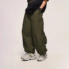 Hearujoy Baggy Cargo Pants Men Parachute Oversize Cargo Wide Leg Trousers Male Summer Loose Casual Streetwear Hip Hop Pocket