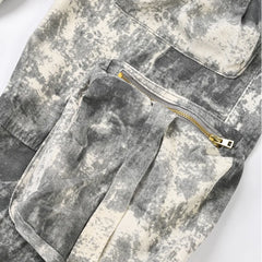 Hearujoy Fashion Baggt Jeans High Waist Multi Pocket Camouflage Denim Cargo Pants Loose Streetwear Autumn Tide Overalls