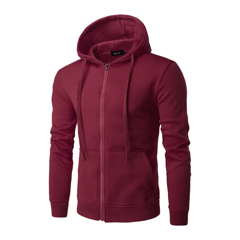 HEARUJOY  -  Mens Zip Up Hoodie Fleece Lined Jacket Winter Warm Pullover Coat with Hood Casual Streetwear Pullover Sweatshirt