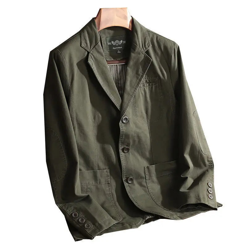 HEARUJOY  -  Casual Spring Autumn Jacket For Men Middle Age Relaxed Fit Blazer Leisure Suit Coat Small Formal Jacket Spring Top
