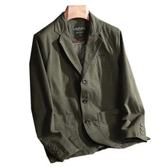 HEARUJOY  -  Casual Spring Autumn Jacket For Men Middle Age Relaxed Fit Blazer Leisure Suit Coat Small Formal Jacket Spring Top
