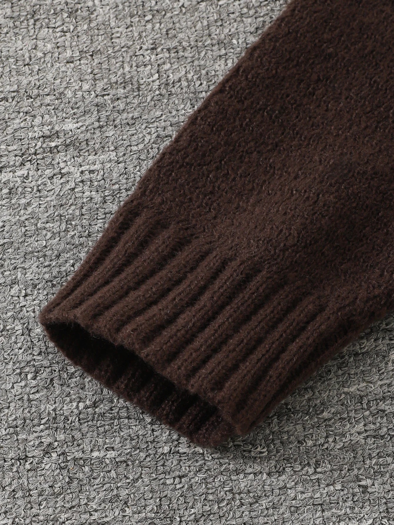 HEARUJOY  -  New Popular Autumn and Winter Pure Color Polo Collar V-Neck Pullover Sweater Casual Round Neck High-End Textured Knitted Men's Pullover