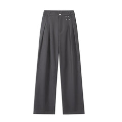 HEARUJOY  -  Grey Suit Pants Men Fashion Society Mens Black Dress Pants Korean Loose Casual Straight Pants Mens Office Formal Trousers M-3XL