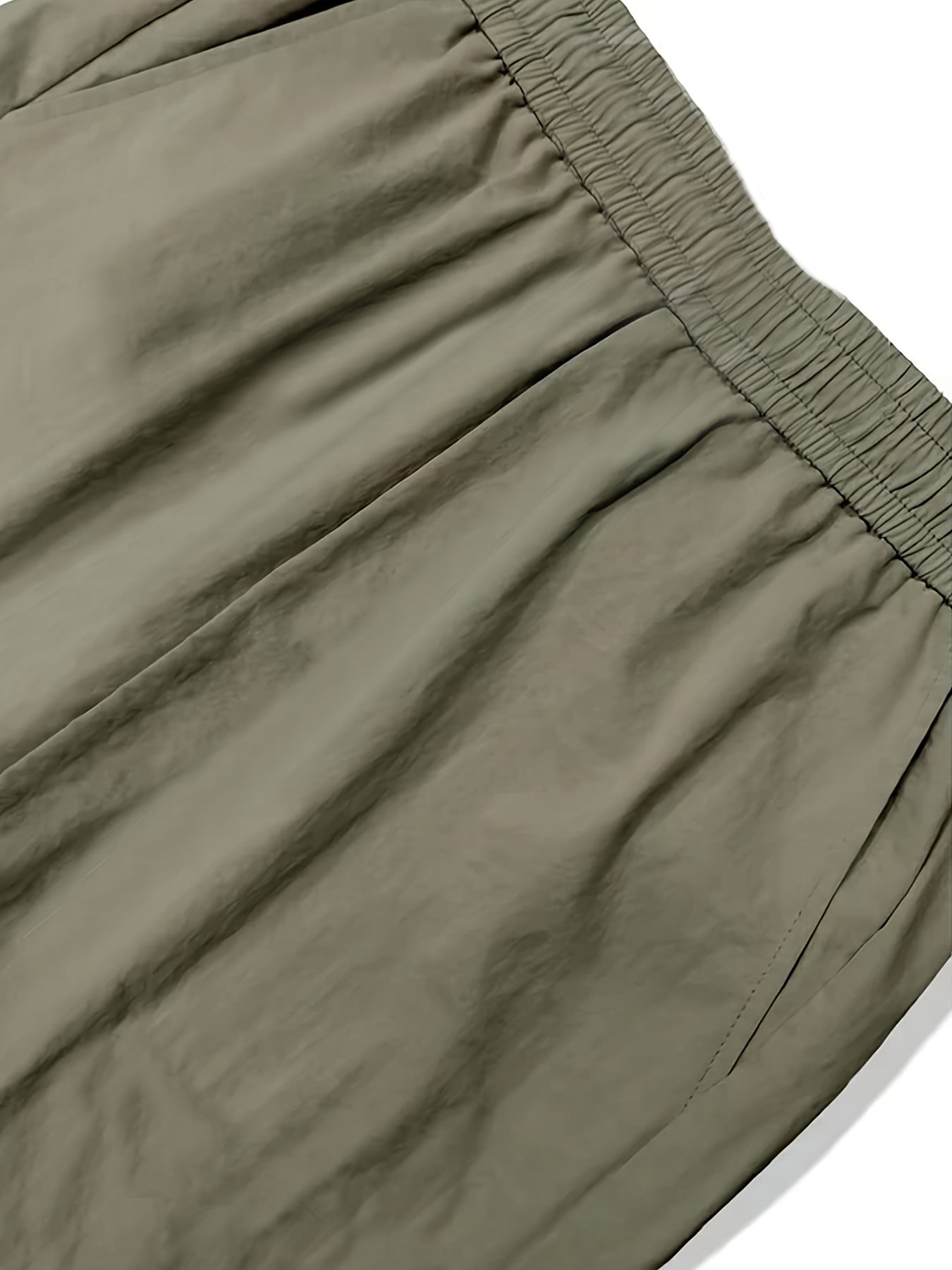 Hearujoy Men's Stylish Solid Color Cargo Pants with Multi-Pocket Design - Durable Nylon, Perfect for Casual Outings & Workwear