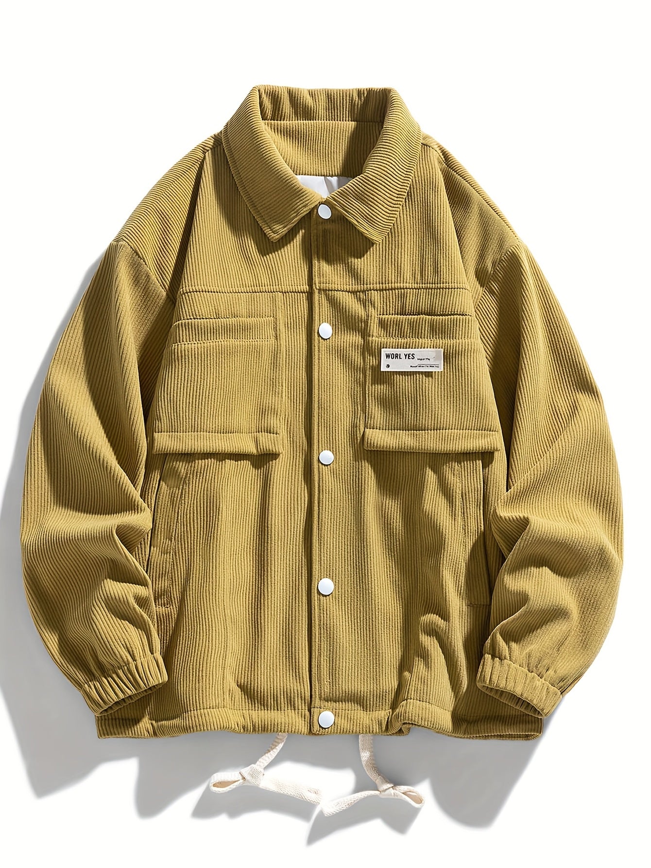 HEARUJOY  -  Spring And Autumn Men'S New Corduroy Work Jacket with Large Pockets And Casual Lapel Design.