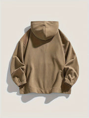 HEARUJOY  -  [Cozy Polyester] Men's Casual Hoodie - Cozy Polyester Long Sleeve Pullover - Casual Attire