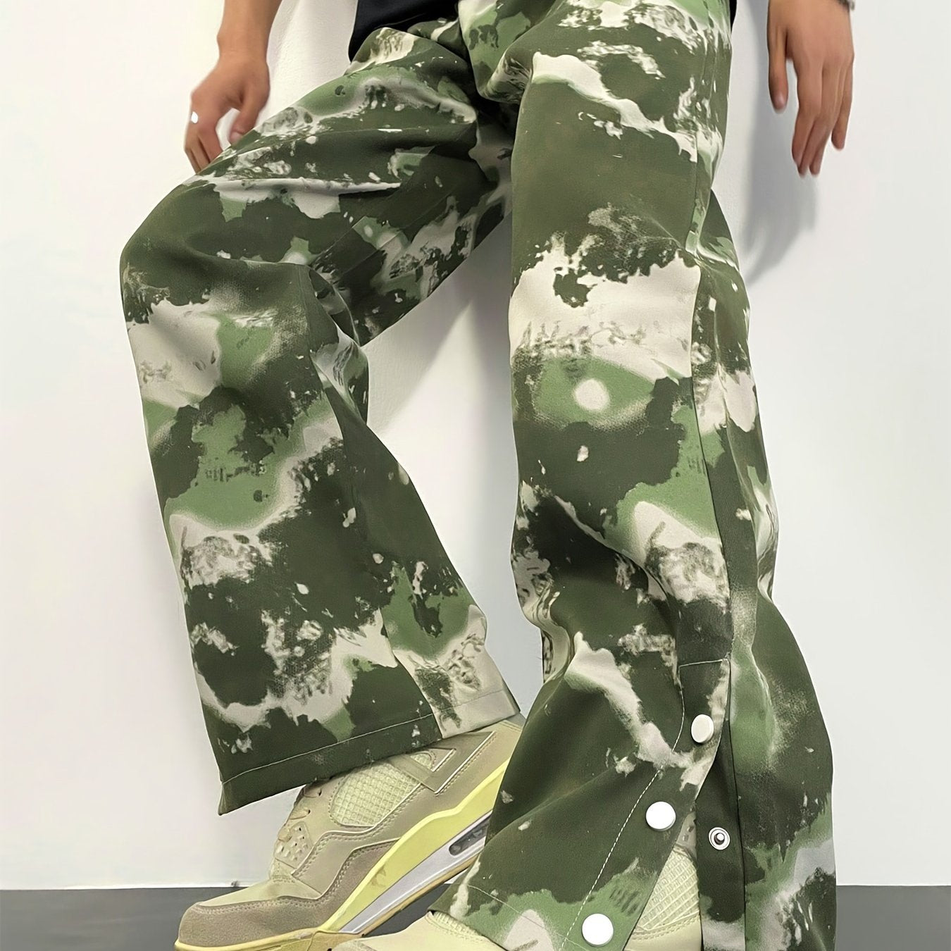 Hearujoy Men's Camouflage Sports Pants, Casual Street Style Athletic Wear, Hip Hop Pants With Pockets