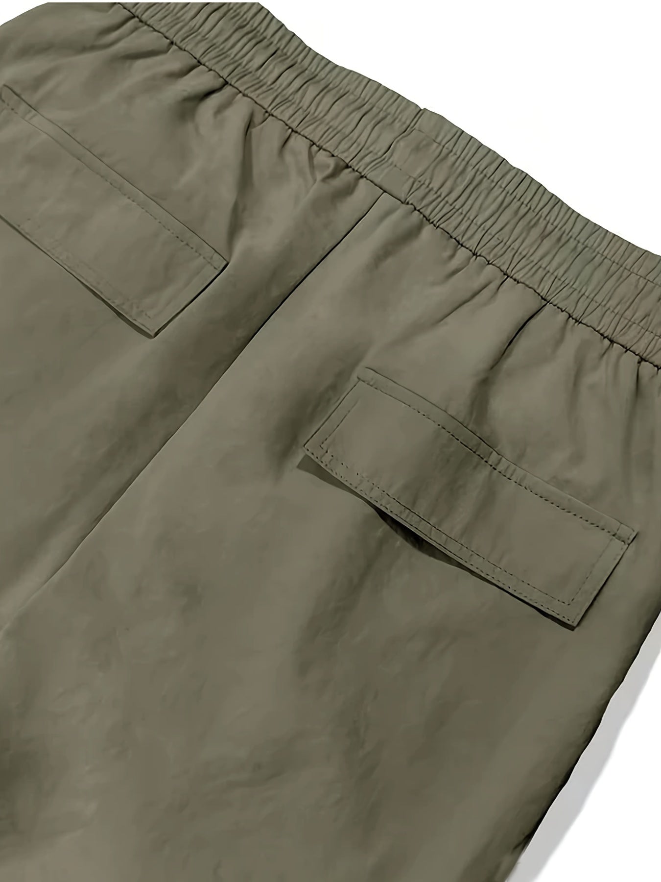 Hearujoy Men's Stylish Solid Color Cargo Pants with Multi-Pocket Design - Durable Nylon, Perfect for Casual Outings & Workwear