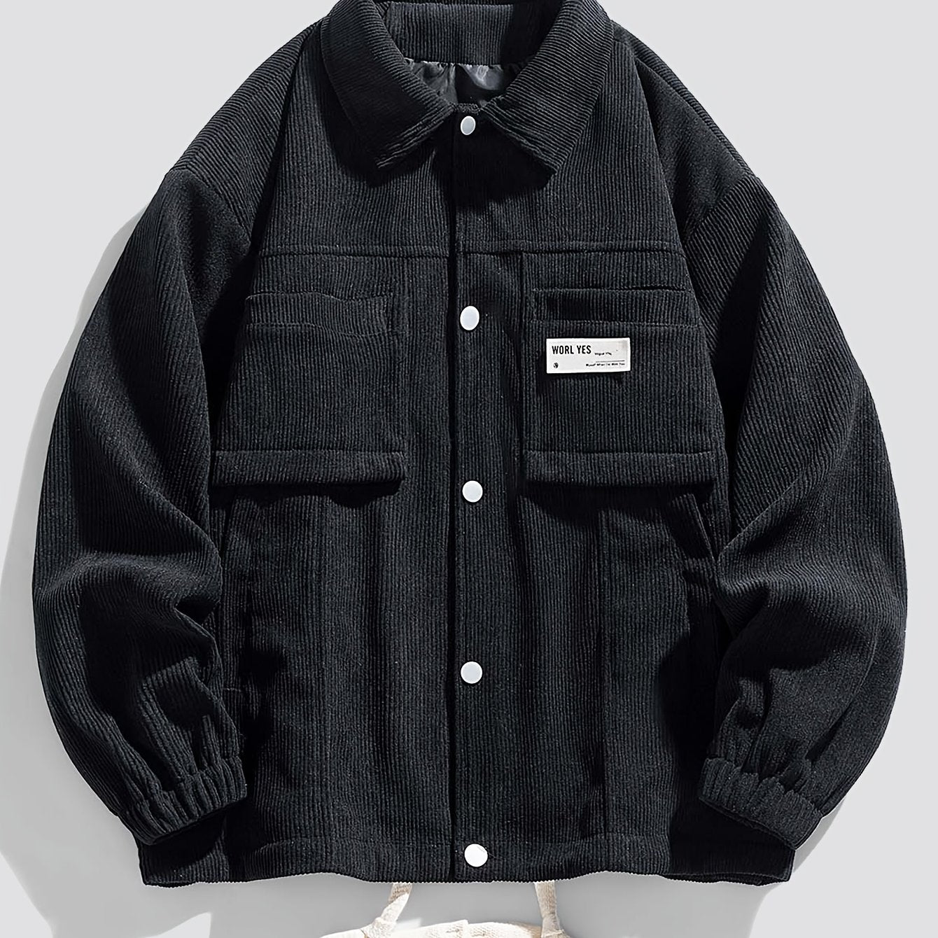 HEARUJOY  -  Spring And Autumn Men'S New Corduroy Work Jacket with Large Pockets And Casual Lapel Design.