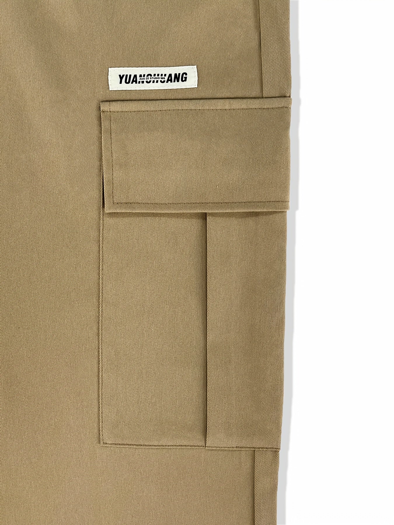 Hearujoy Men'S Casual Mid-Waist Polyester Sweatpants, Solid Color, Non-Stretch Fabric, Woven, Regular Fit with Pockets, Elastic Waist Drawstring Leg, 155g/m² - Versatile for Casual & Sports Use
