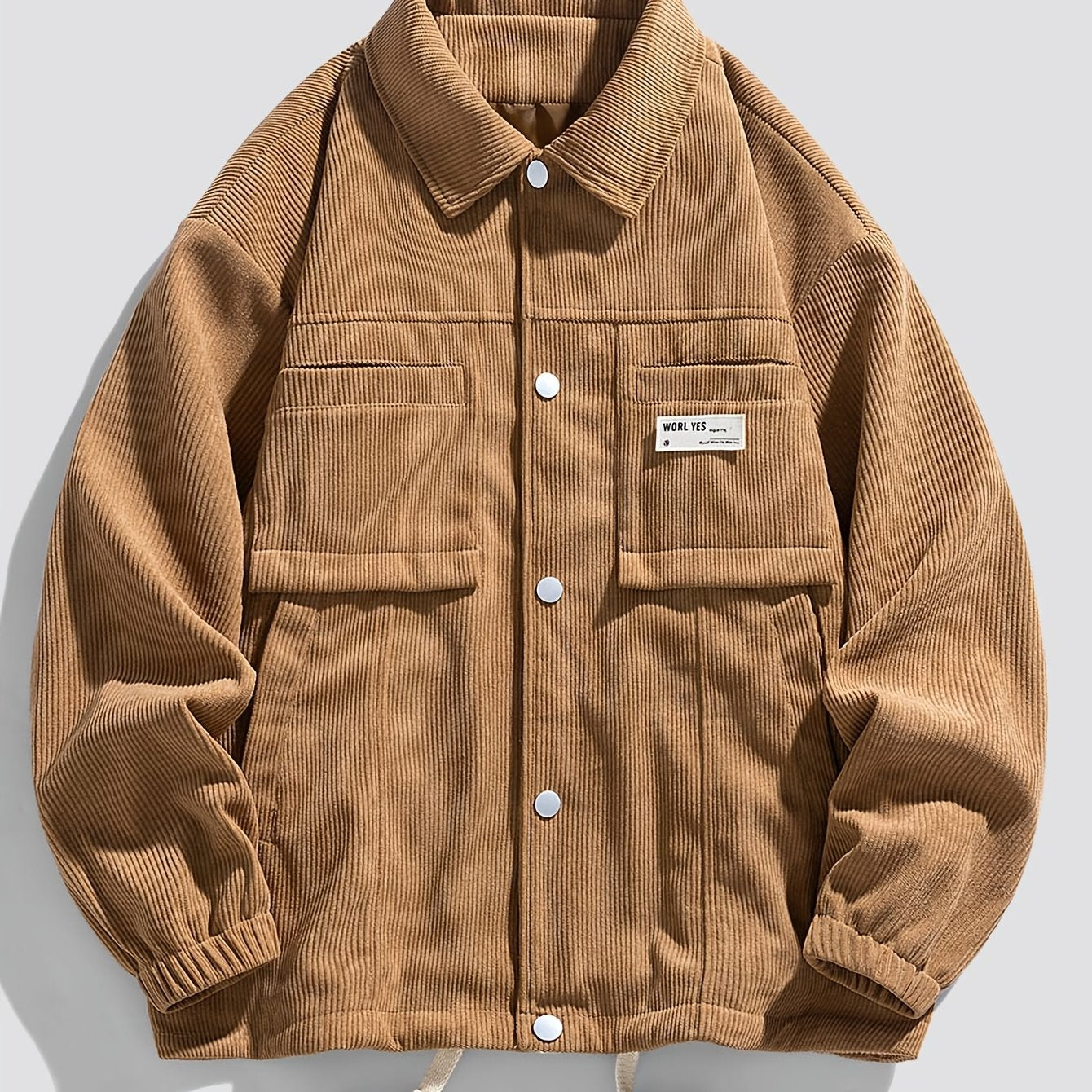 HEARUJOY  -  Spring And Autumn Men'S New Corduroy Work Jacket with Large Pockets And Casual Lapel Design.