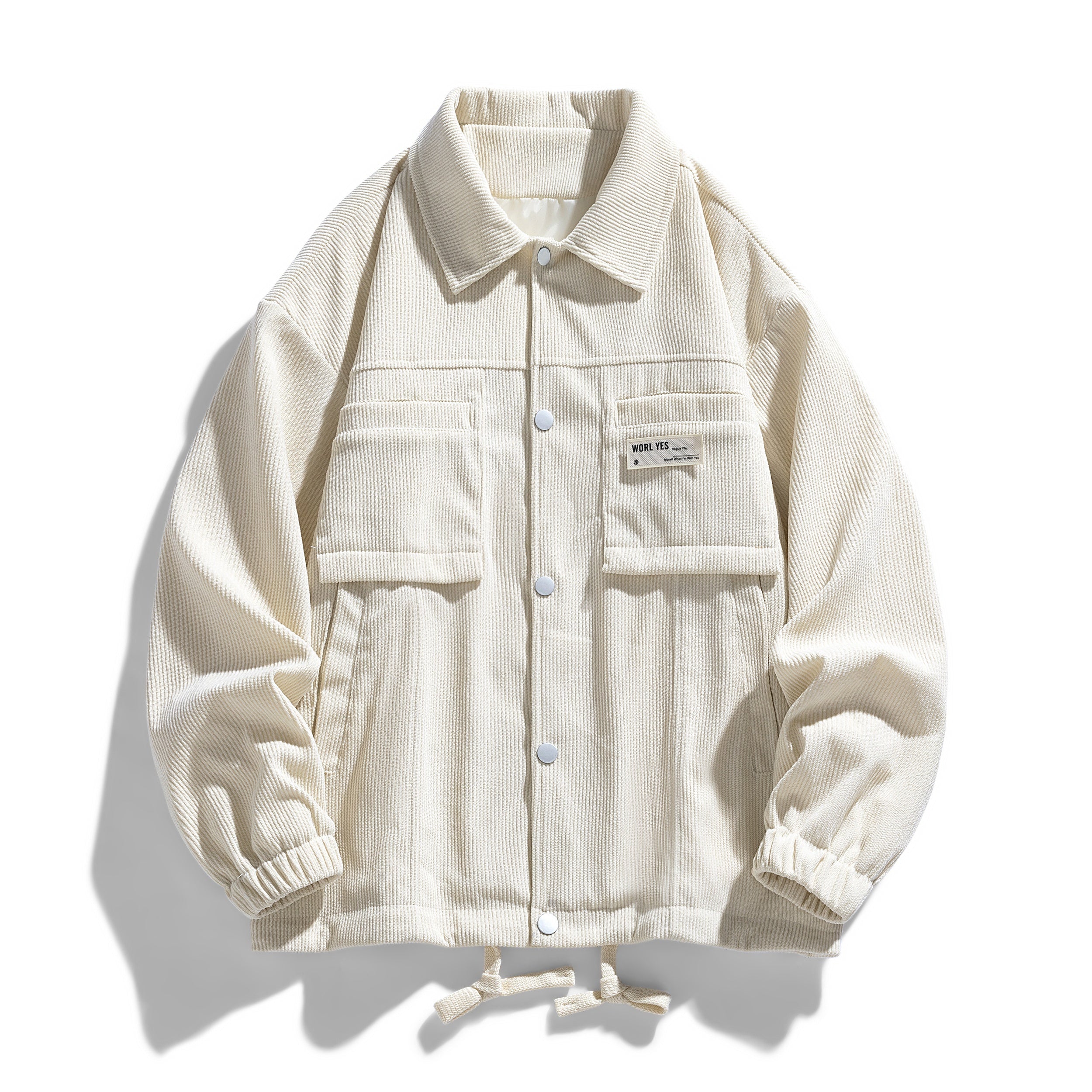 HEARUJOY  -  Spring And Autumn Men'S New Corduroy Work Jacket with Large Pockets And Casual Lapel Design.