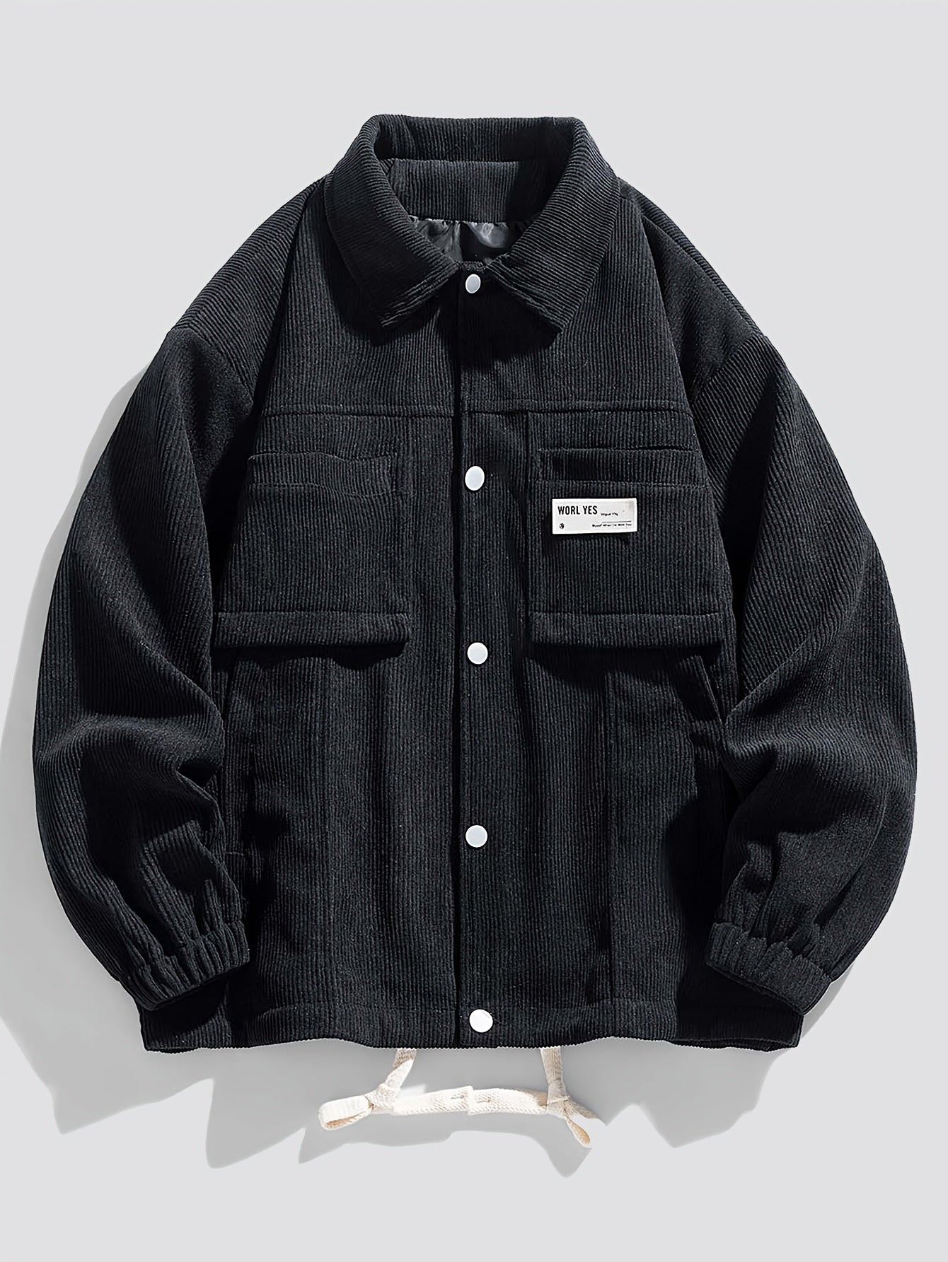 HEARUJOY  -  Spring And Autumn Men'S New Corduroy Work Jacket with Large Pockets And Casual Lapel Design.