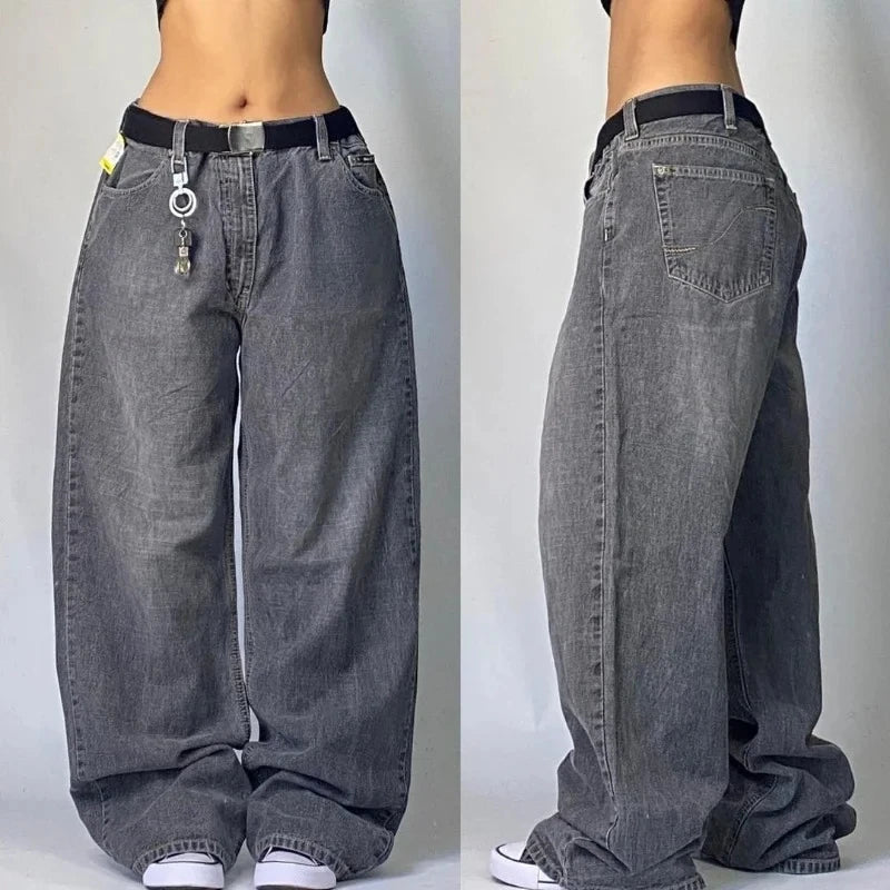 Hearujoy  Y2K Fashion American Baggy Jeans Oversized Pattern Printed High Waist Wide-leg Pants Harajuku Women Casual Slacks Streetwear