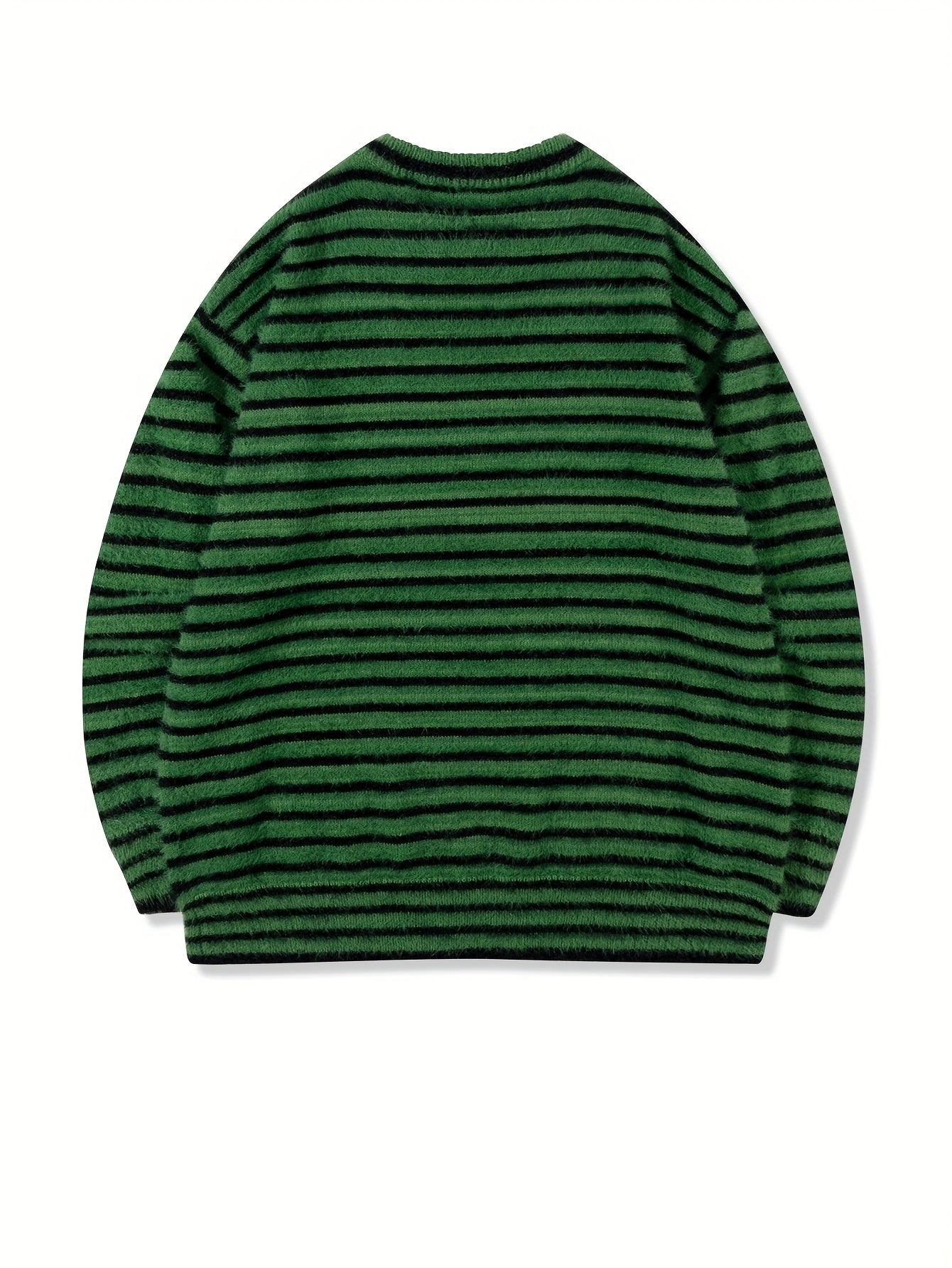 Hearujoy Men's Striped Knit Sweater for Autumn And Winter, Casual Trendy Warm Pullover As Gift