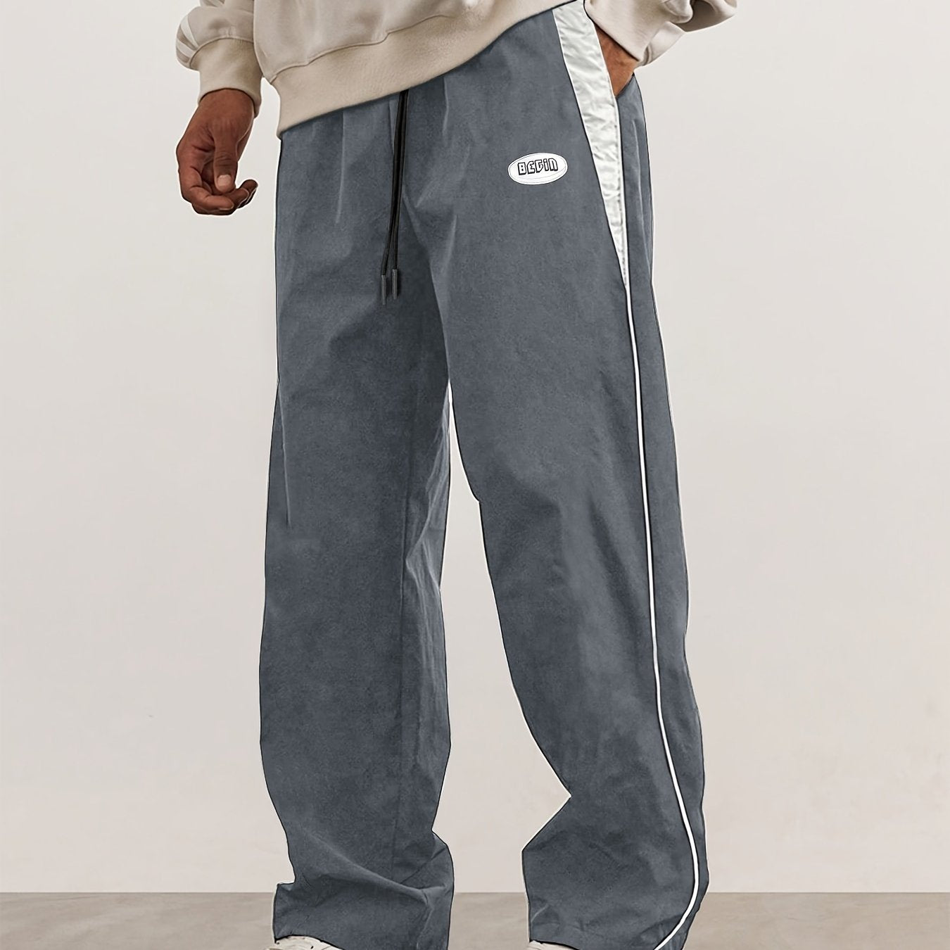 Hearujoy [Loose Fit Drawstring Sweatpants] Men's Casual Loose Fit Drawstring Sweatpants, Lightweight Comfy Pants For Sport And Casual Wear