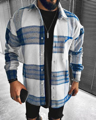 Hearujoy Vintage Men Plaid Shirt Oversize Fashion Loose Long sleeved Cardigan  Tops Spring Autumn Casual Shirts Streetwear For Mens