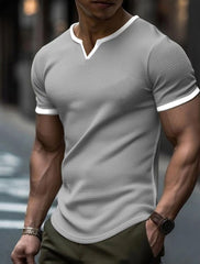 Hearujoy Vintage Loose Short Sleeve T Shirt For Men Summer Patchwork Peach Blossom Bug Casual Tops Solid Color Sports T-Shirts Clothing
