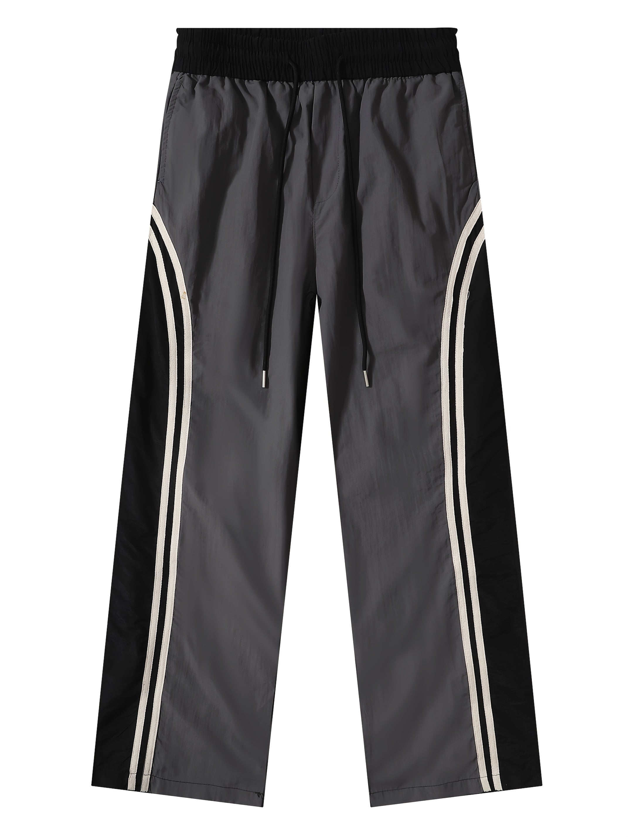 Hearujoy Loose Fit Polyester Mid-Length Men's Color Block Casual Joggers - Non-Stretch Fabric for Spring