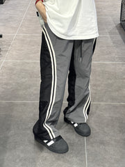 Hearujoy Loose Fit Polyester Mid-Length Men's Color Block Casual Joggers - Non-Stretch Fabric for Spring