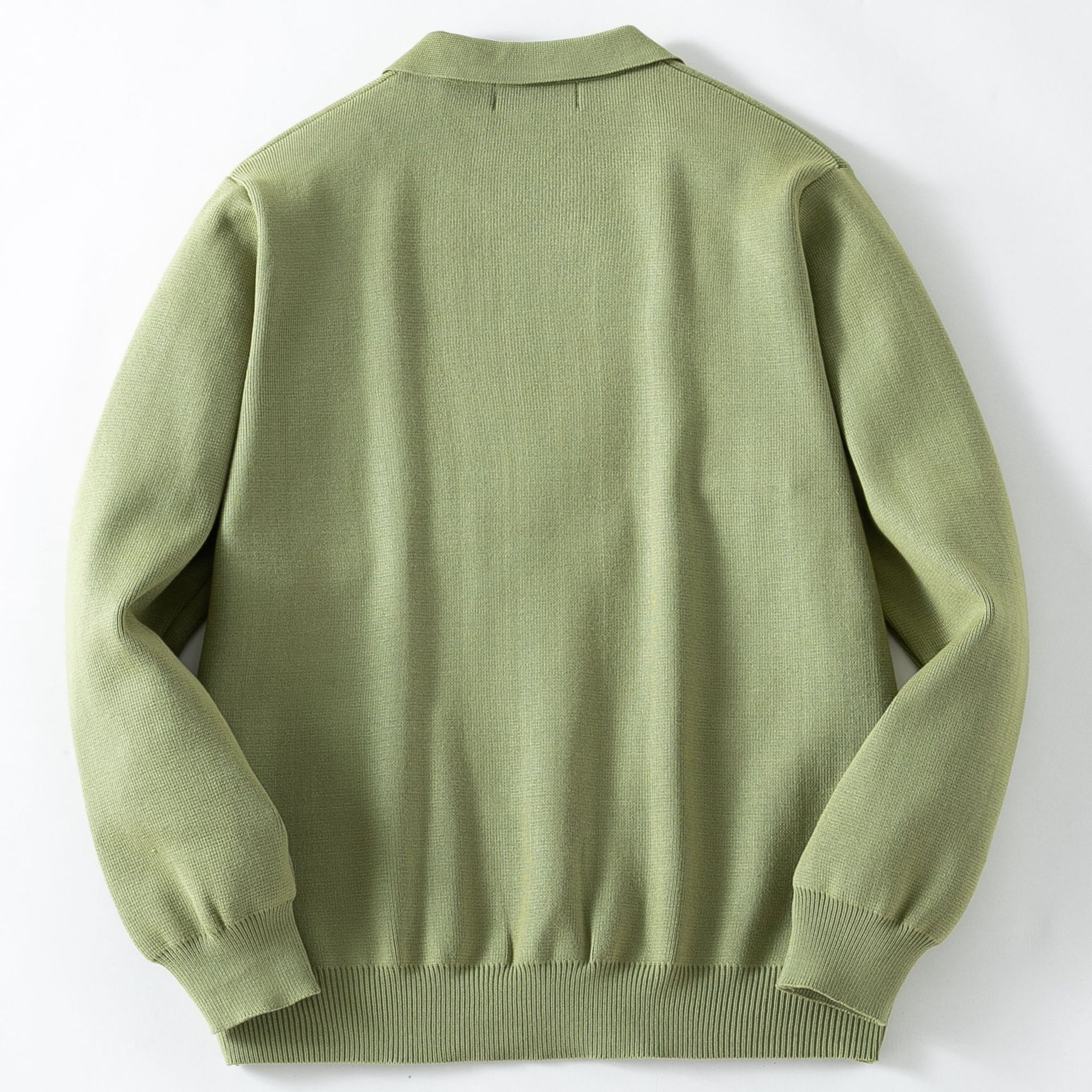 Hearujoy Multi Pocket High-density Knitted Shirt For Men Casual Solid Color Long Sleeve Knit Jackets Autumn Fashion Vintage Sweaters
