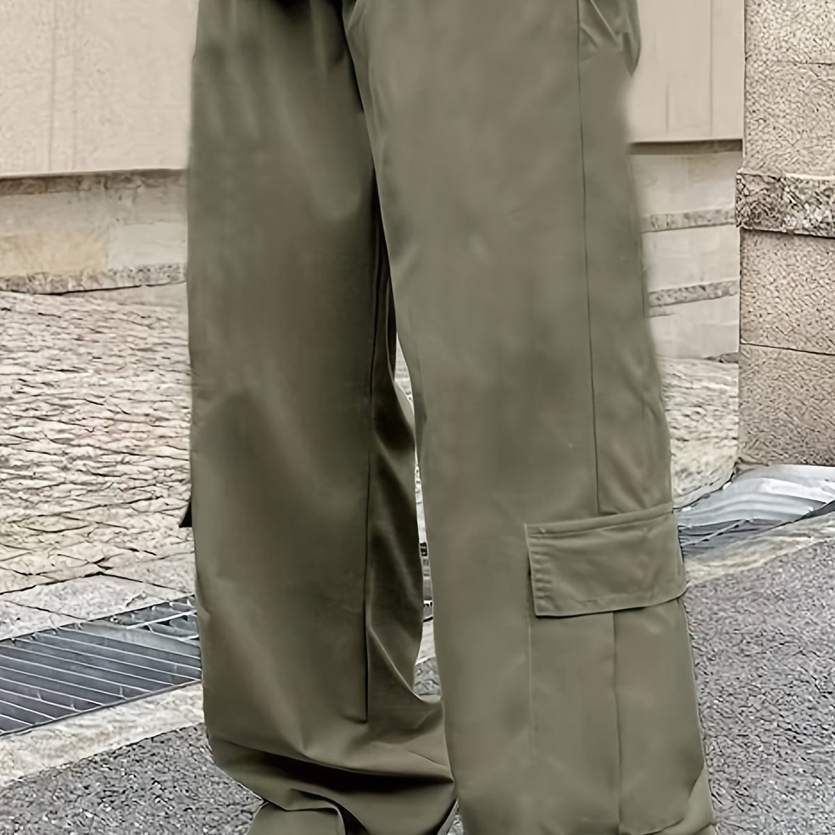 Hearujoy Men's Stylish Solid Color Cargo Pants with Multi-Pocket Design - Durable Nylon, Perfect for Casual Outings & Workwear