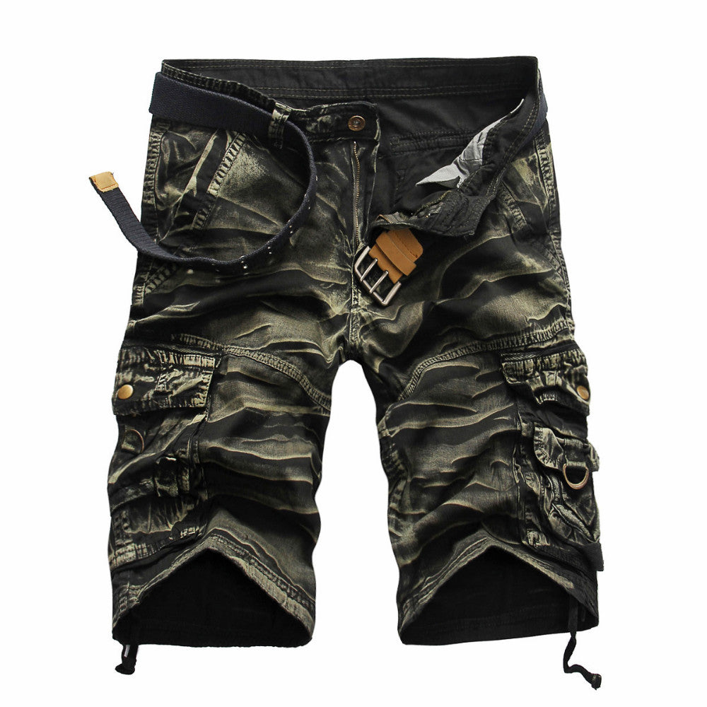 Hearujoy Multi-Pocket Casual Cargo Military Camouflage Army Shorts