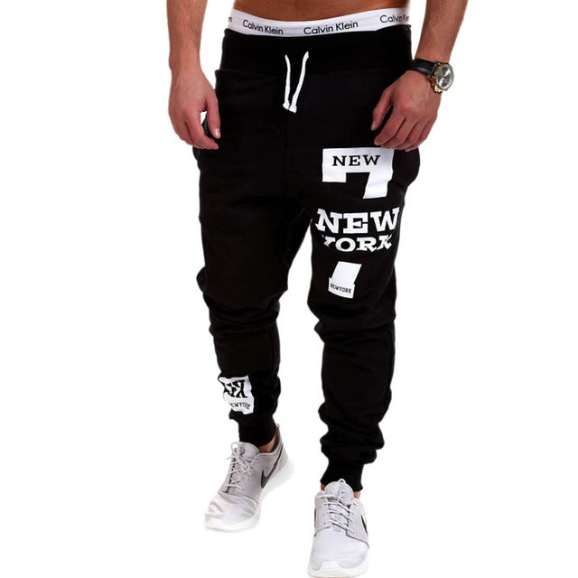 Hearujoy Words Printed Streetwear Jogger Pants