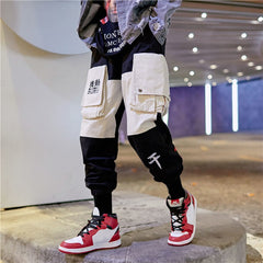 Hearujoy Patchwork Elastic Waist Cargo Sweatpant